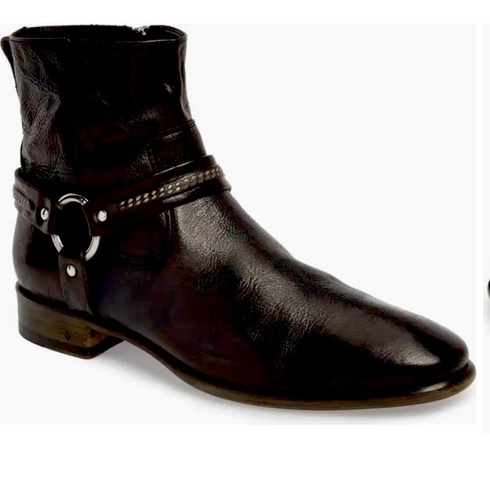 John Varvatos Eldridge Harness boot Black 10.5